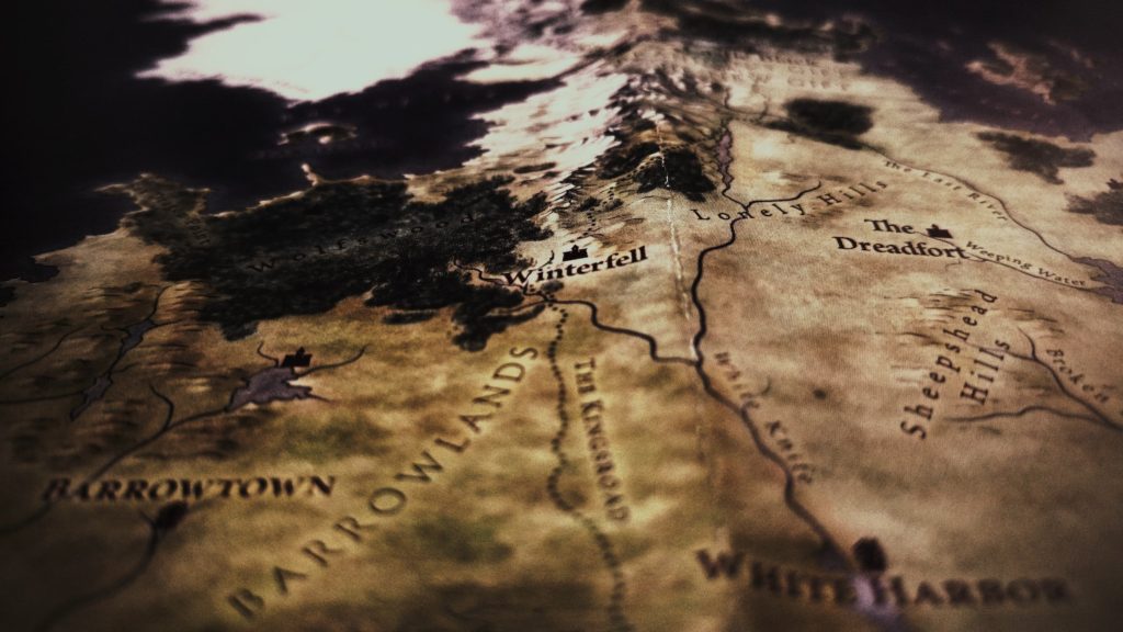 A map of the world from Game of Thrones.