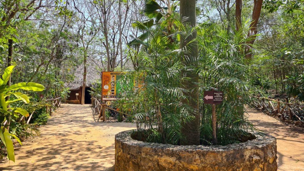 The entrance to Choco-story - in interactive museum depicting the beginnings of Mayan chocolate.