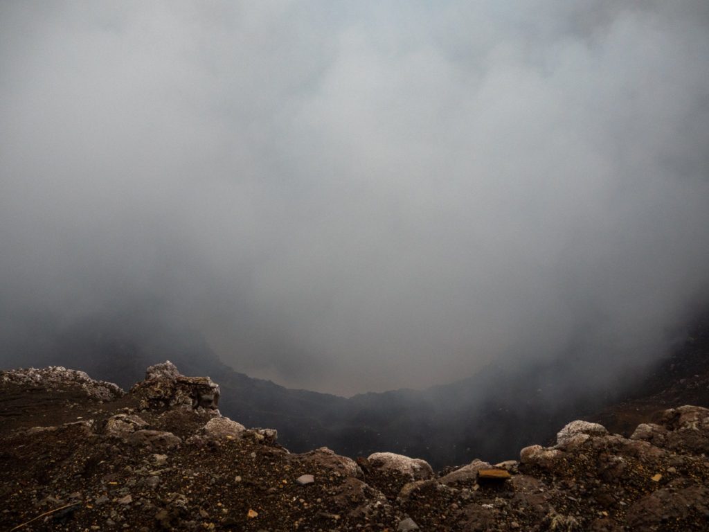 A view obscured by clouds at Masaya.
