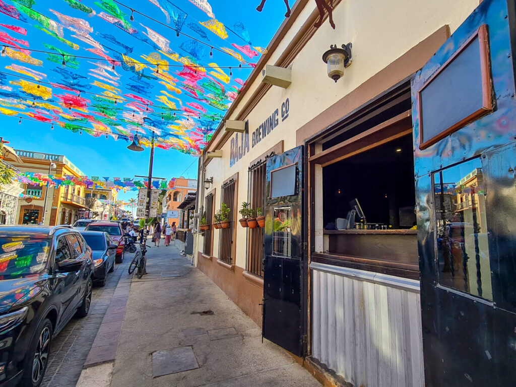 The outside of the Baja Brewing Company restaurant in San José del Cabo.