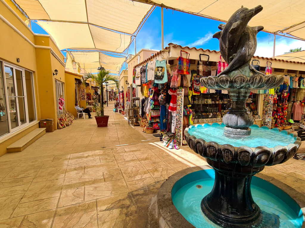 A covered outdoor market in the San José del Cabo Art District.