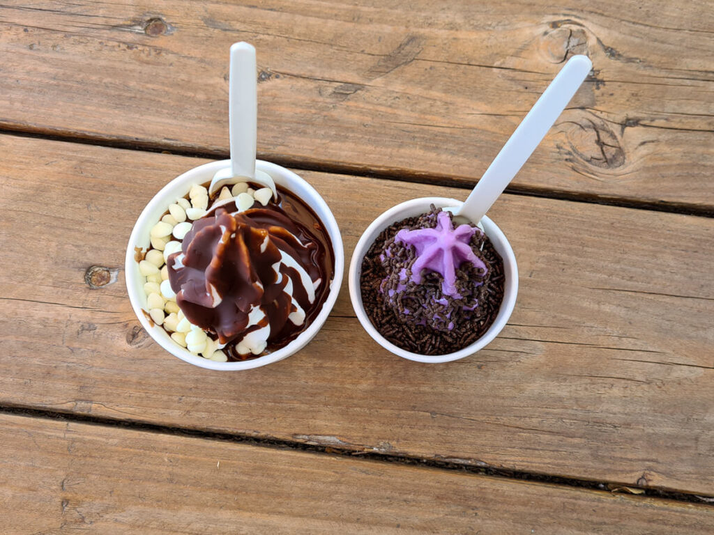 Colourful frozen yoghurt in the Mexican sunshine.