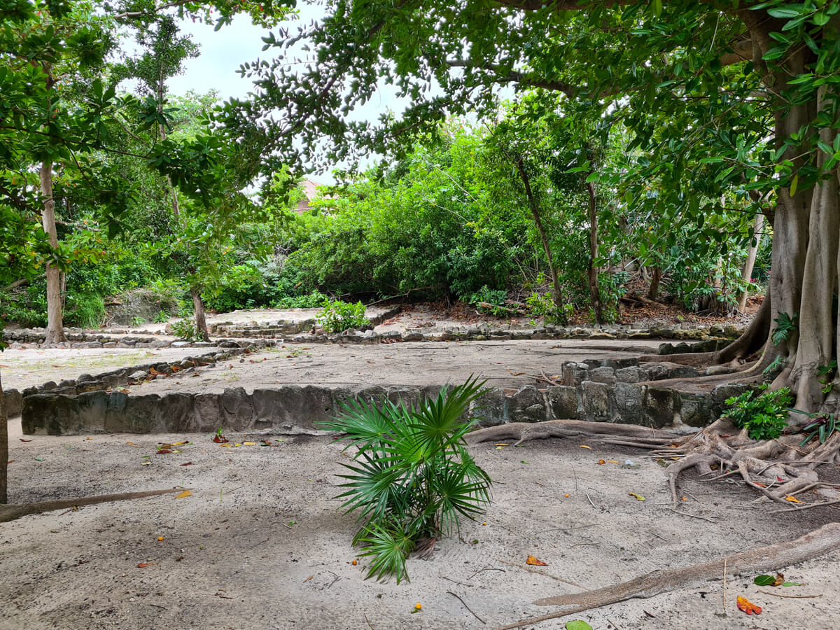 Remains of the San Miguelito ruins in Cancún's Mayan Museum.