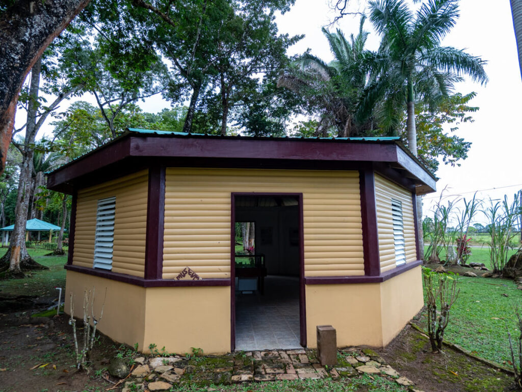 The small museum building on the site of the old Serpon Sugar Mill in Belize.