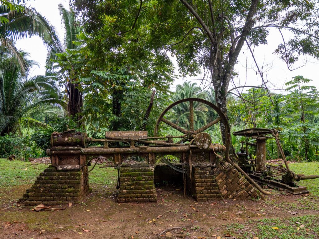 A preserved Tredegar Steam Engine system at Serpon Sugar Mill in Belize.