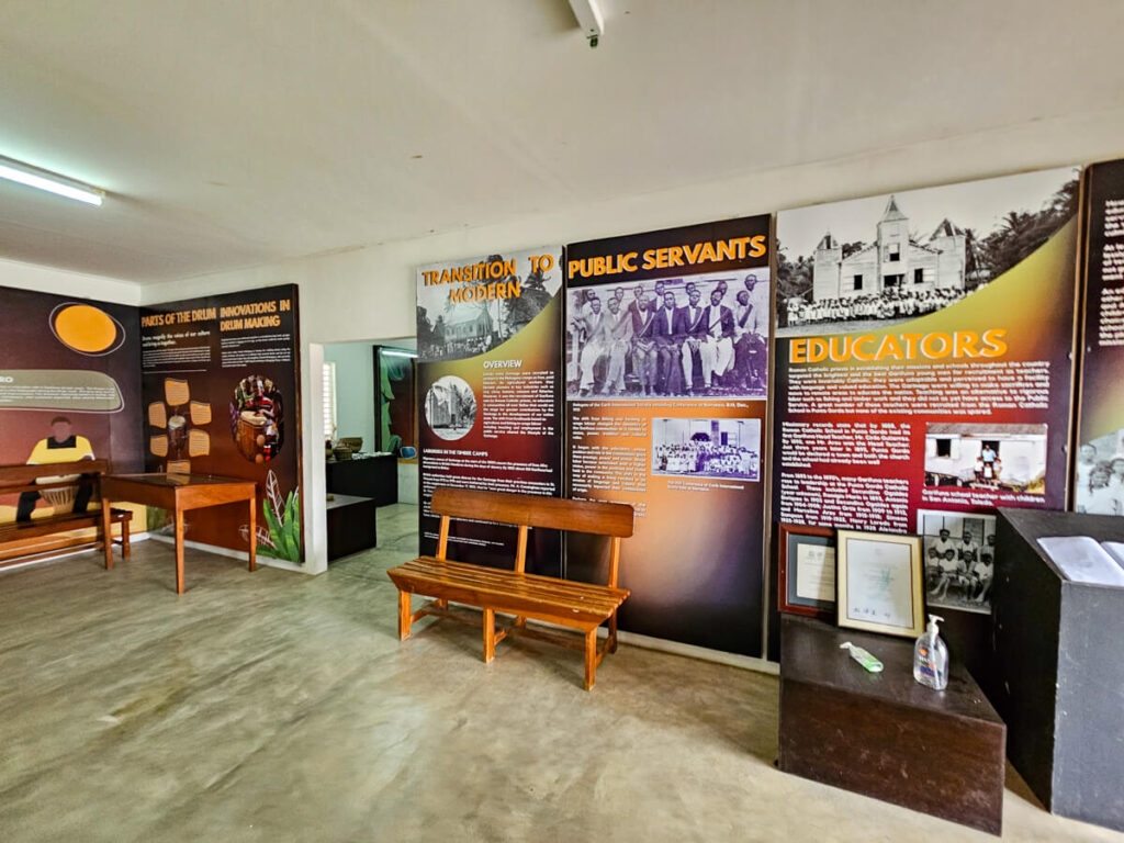 A display in the Gulisi Garifuna Museum.