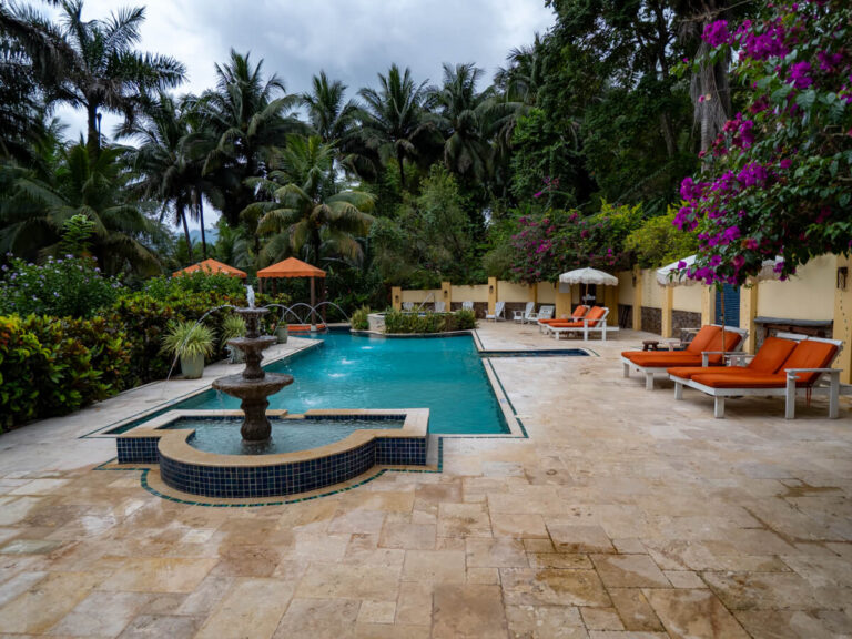 The pool at The Rainforest Lodge at Sleeping Giant, one of the best jungle lodges in Belize.