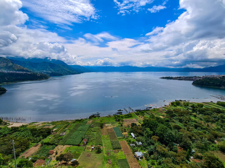 The expansive Lake Atitlán in Guatemala.