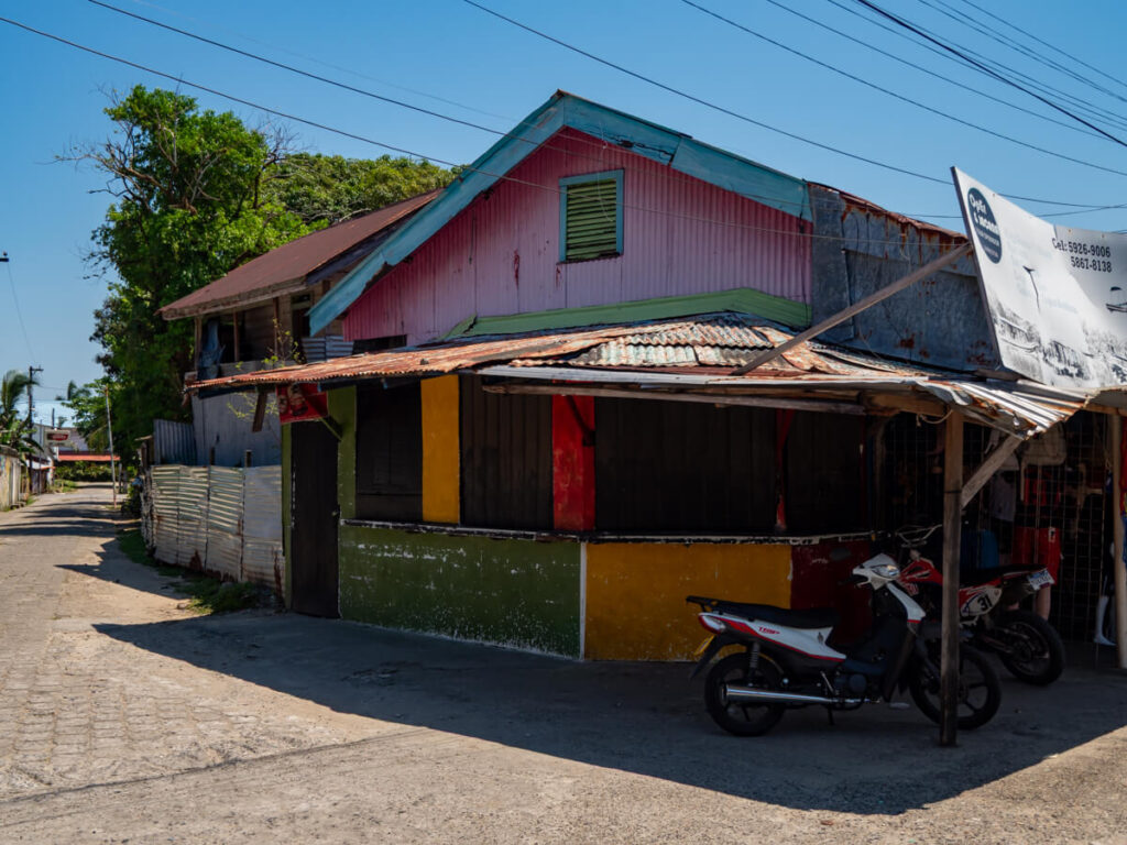 A traditional, colourful house in Livingston, Guatemala.