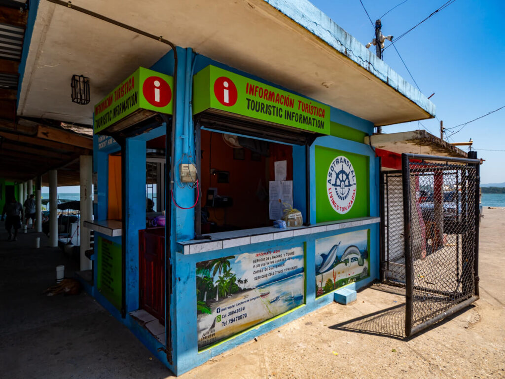 The tourist information centre in Livingston, Guatemala.