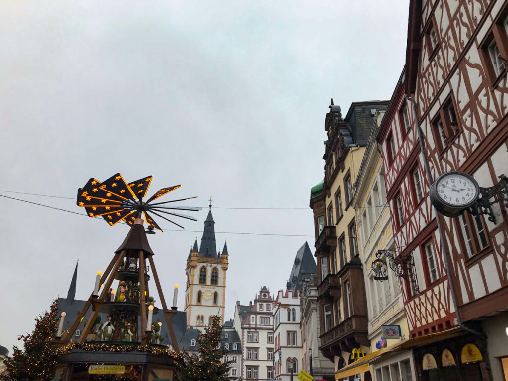 A traditional Christmas Pyramid in Trier, Germany.