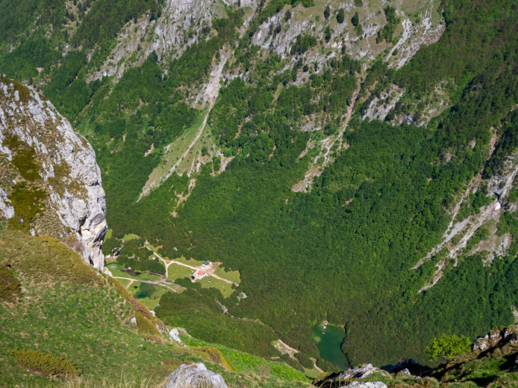 The deep Grebaje Valley stretching below the peak of Volušnica in Prokletije National Park.