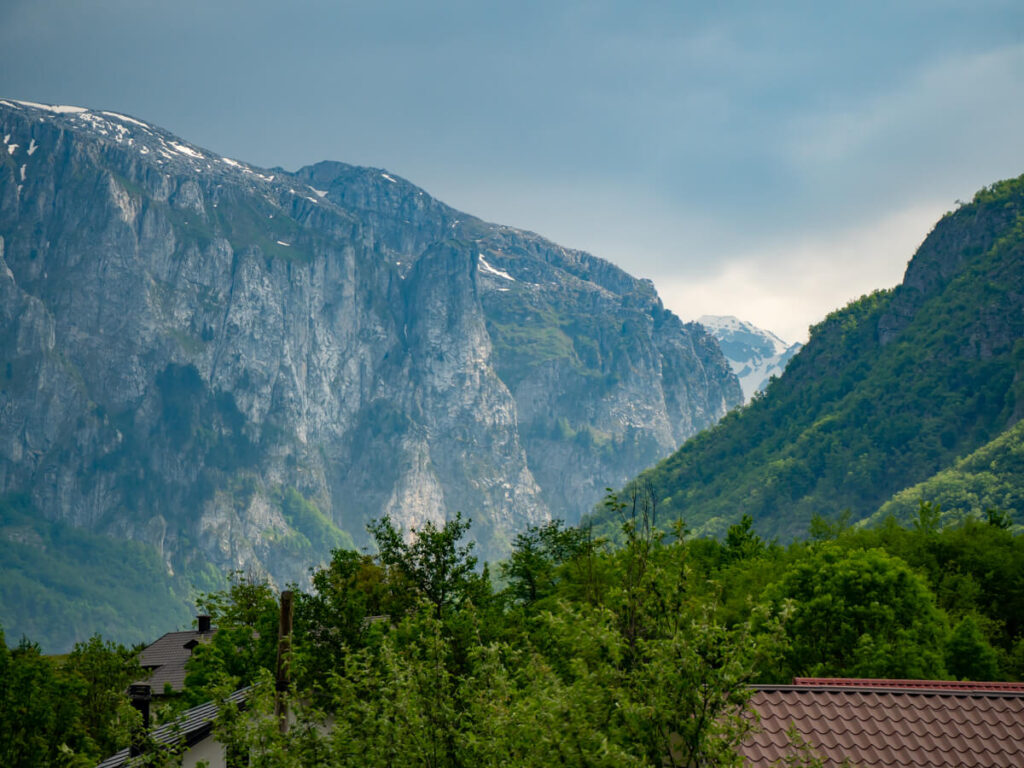 Moody mountains of Prokletije National Park in Montenegro.