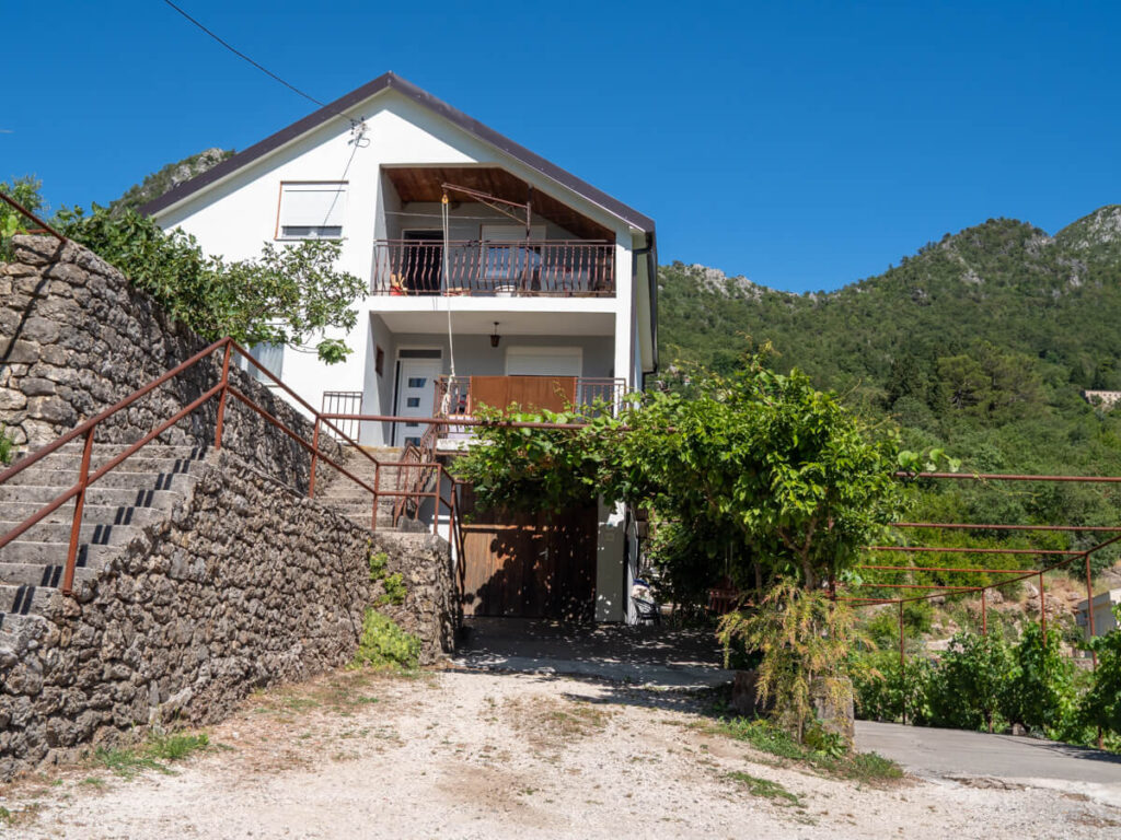 The entrance to Kalimut Winery in Montenegro's wine region.