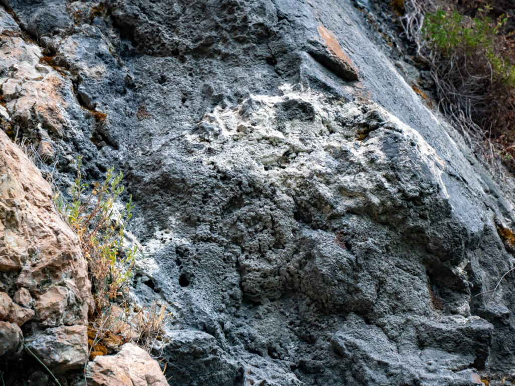 Concentric circles etched into a cliff in Lipci.