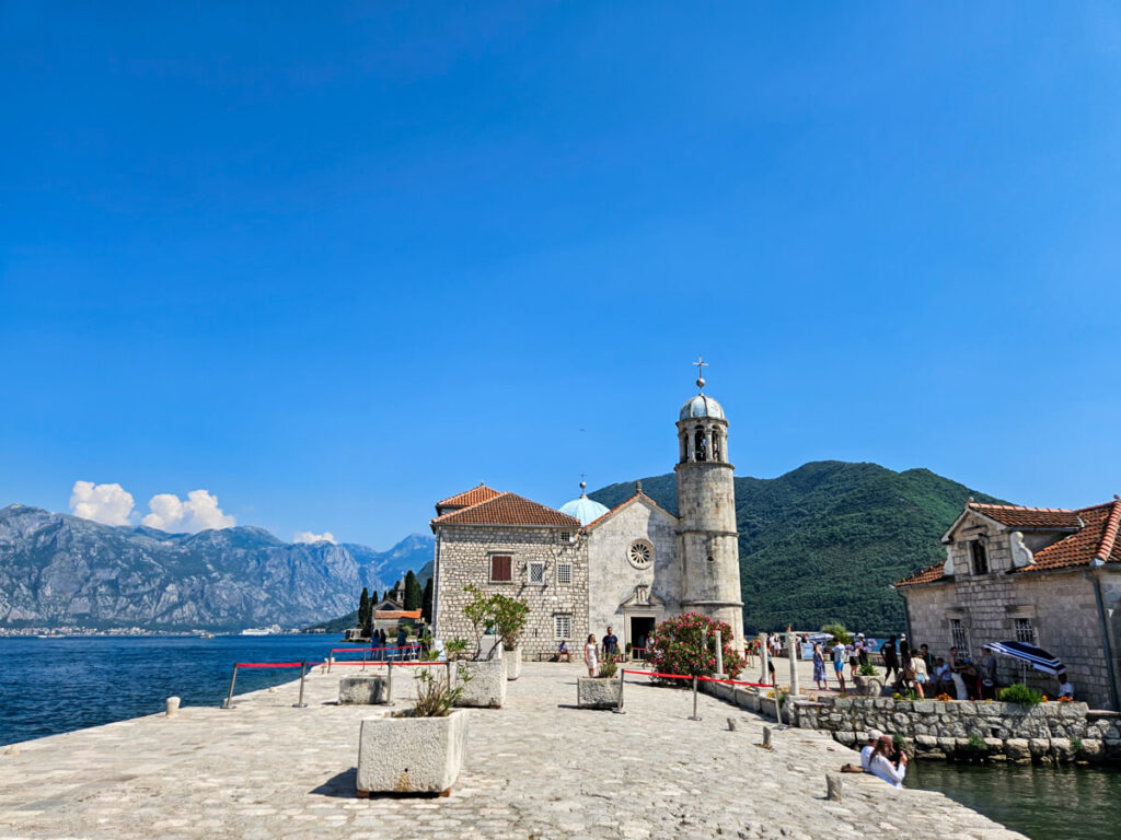 The Our Lady of the Rocks Church on a small island off Perast.