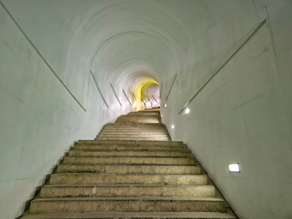 Steps leading to the Njegoš Mausoleum in Lovćen National Park.