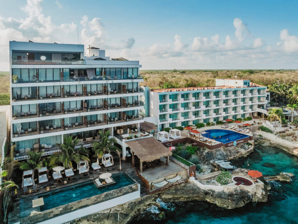 Hotel B Unique on the waterfront in Isla Cozumel.